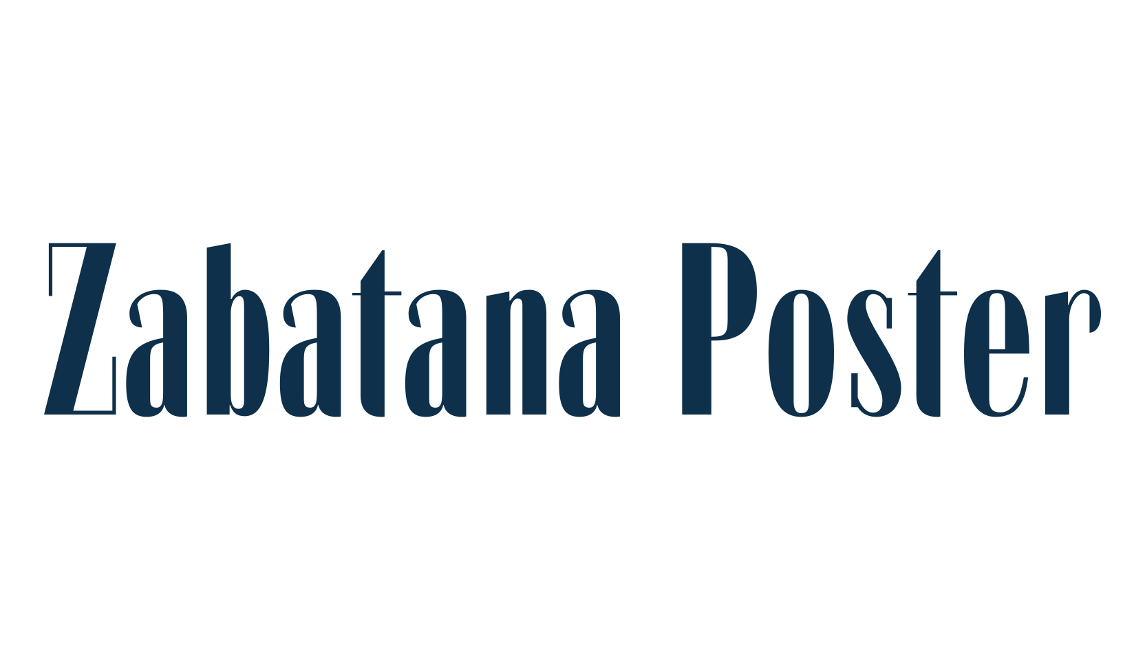 Zabatana Poster, fancy retro decorative font preview