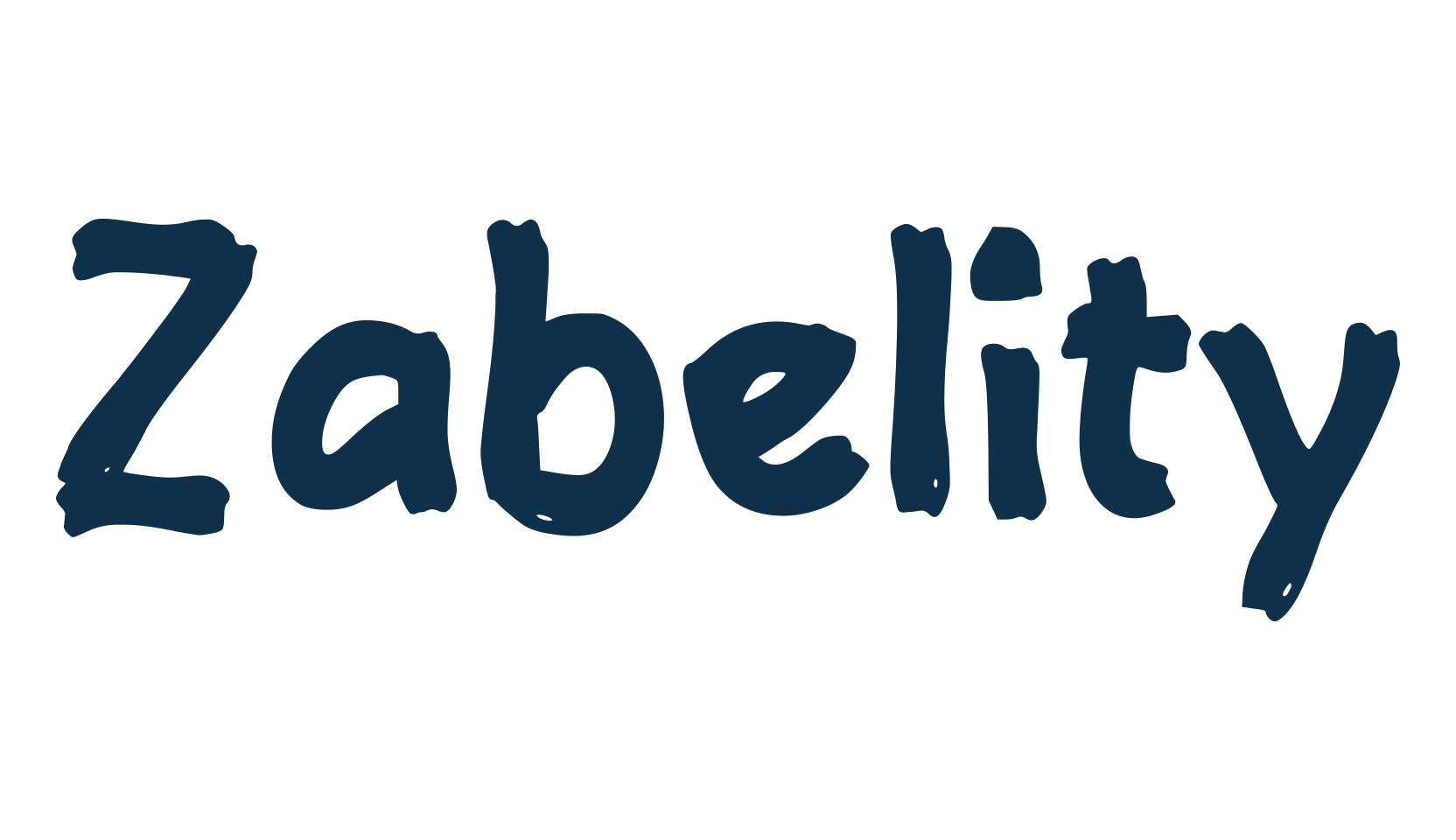 Zabelity, brush font preview