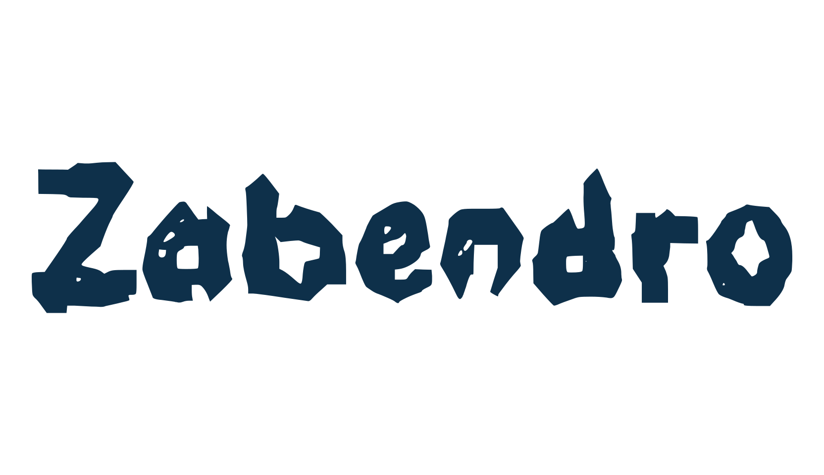 Zabendro, script graffiti fancy decorative calligraphy font preview