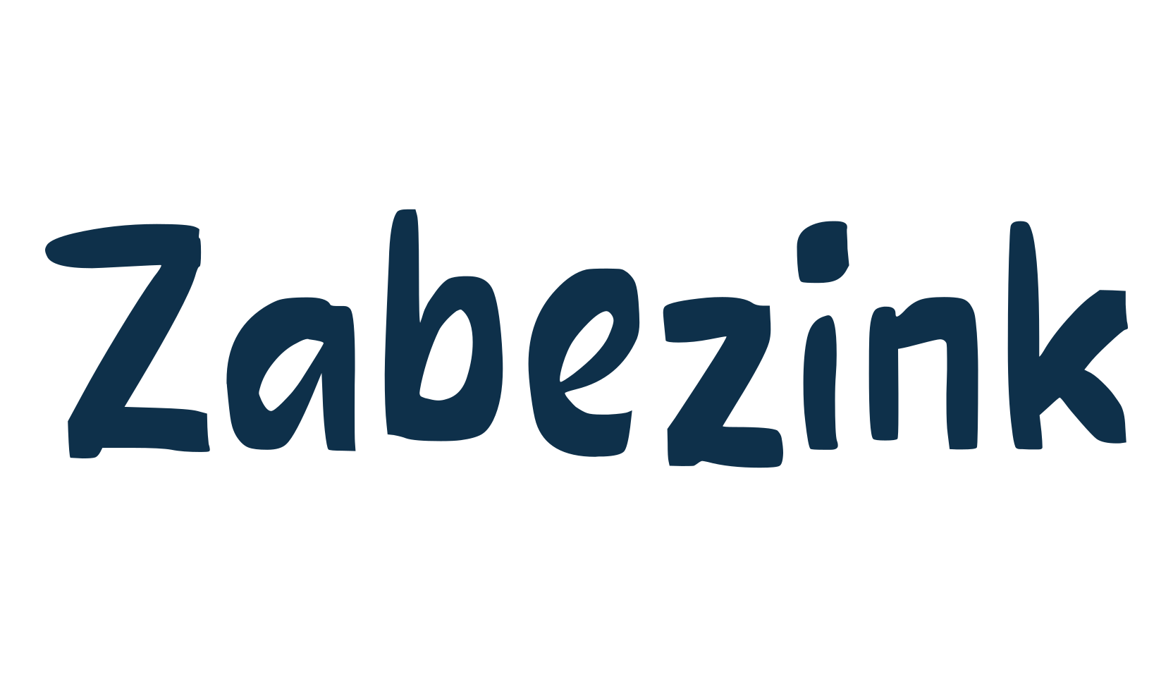 Zabezink, cartoon font preview