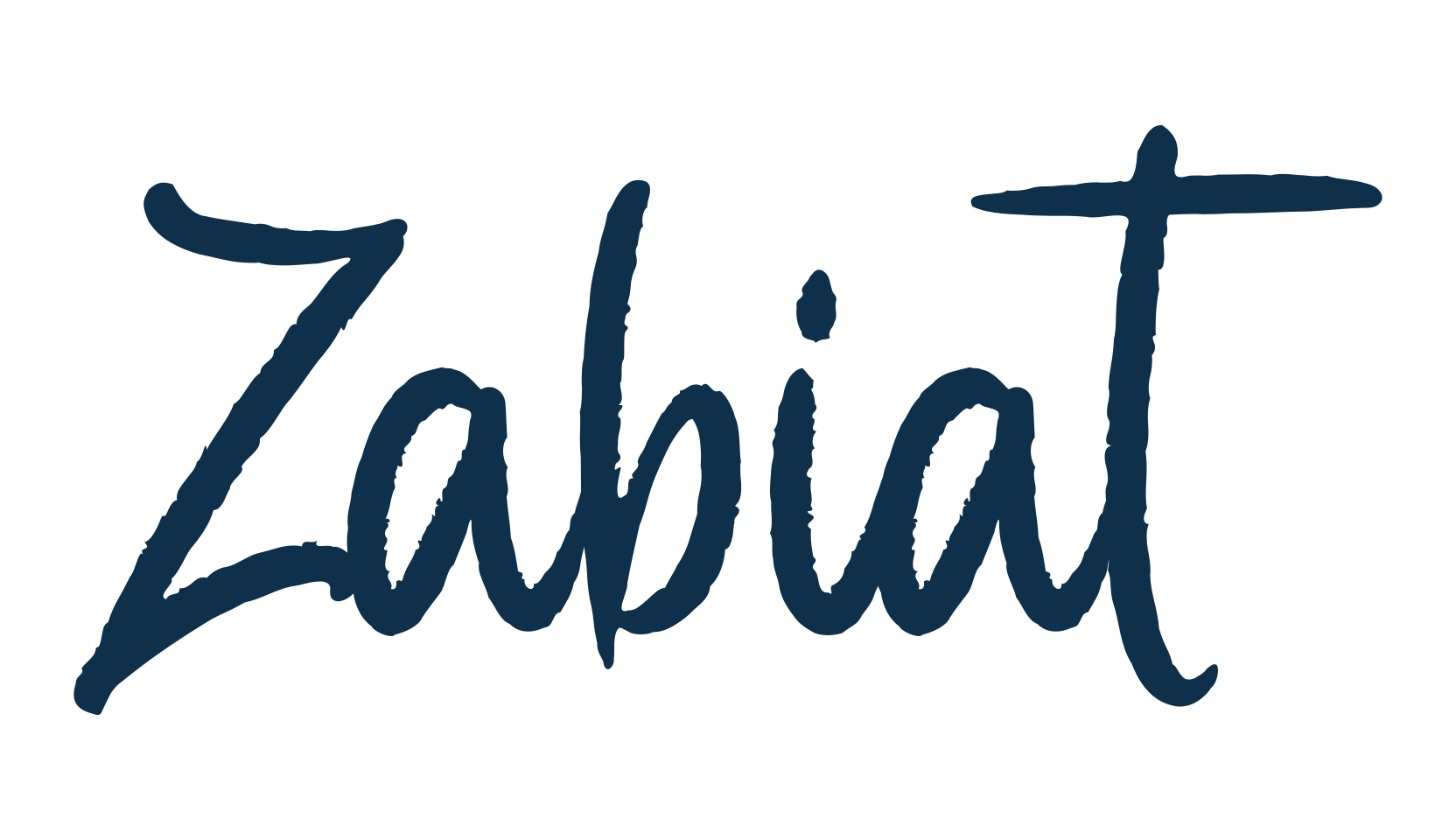 Zabiat, brush font preview