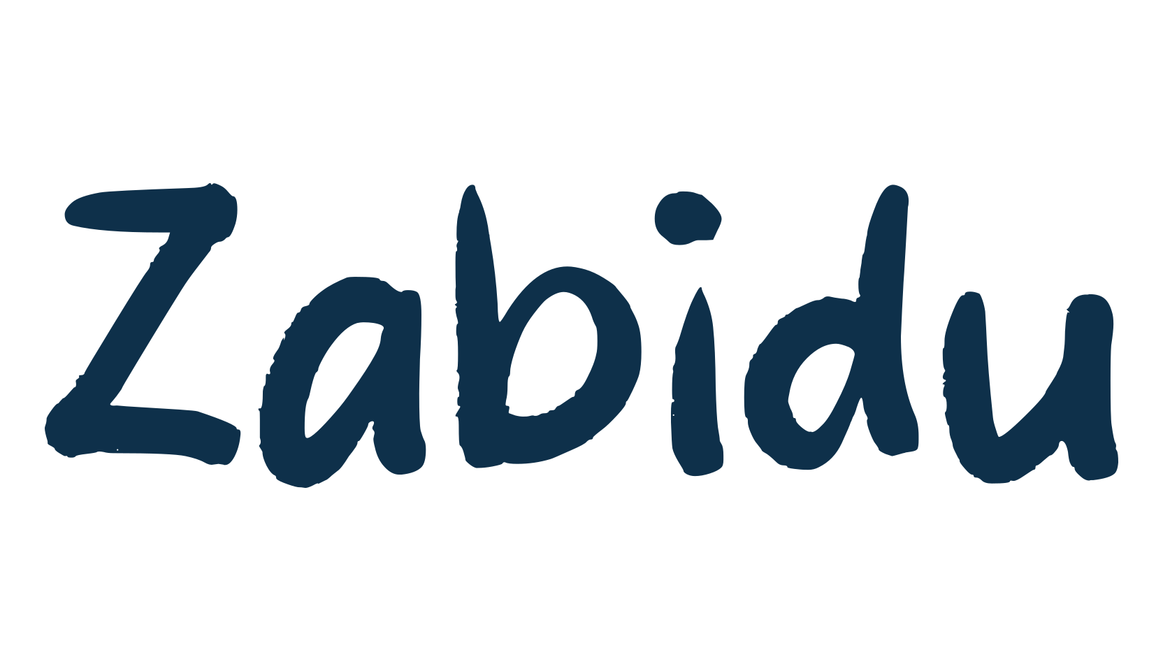 Zabidu, cartoon font preview