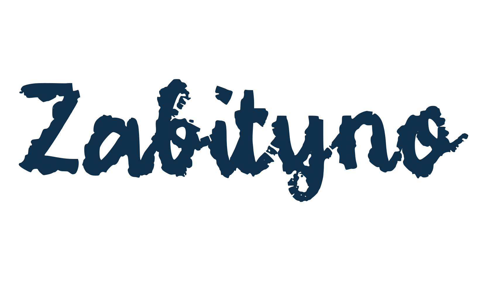 Zabityno, script trash fancy decorative calligraphy font preview