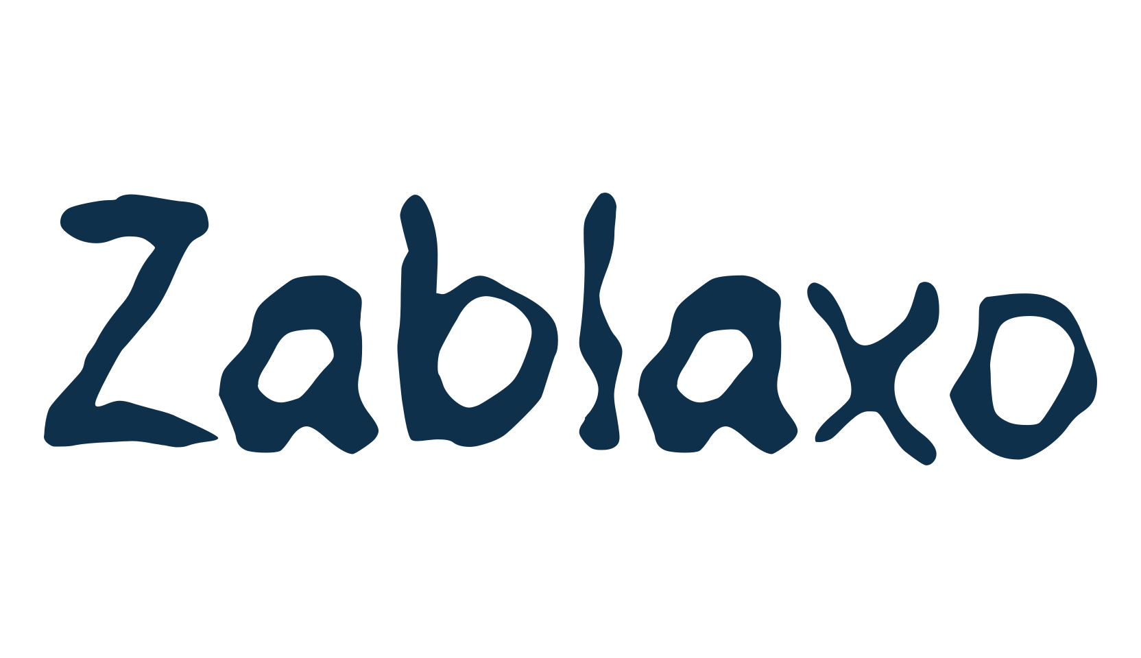 Zablaxo, fancy distorted decorative font preview