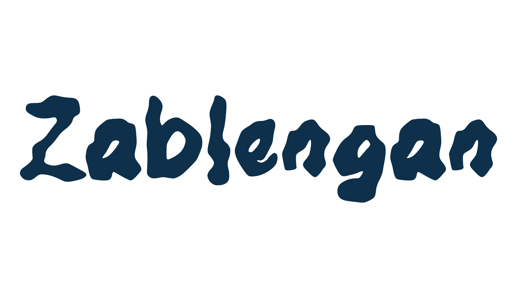 Zablengan, fancy distorted decorative font preview