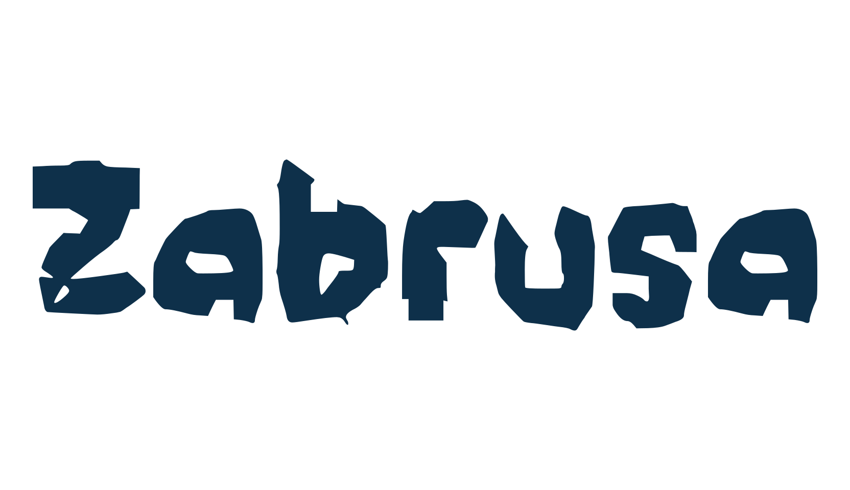 Zabrusa, graffiti font preview