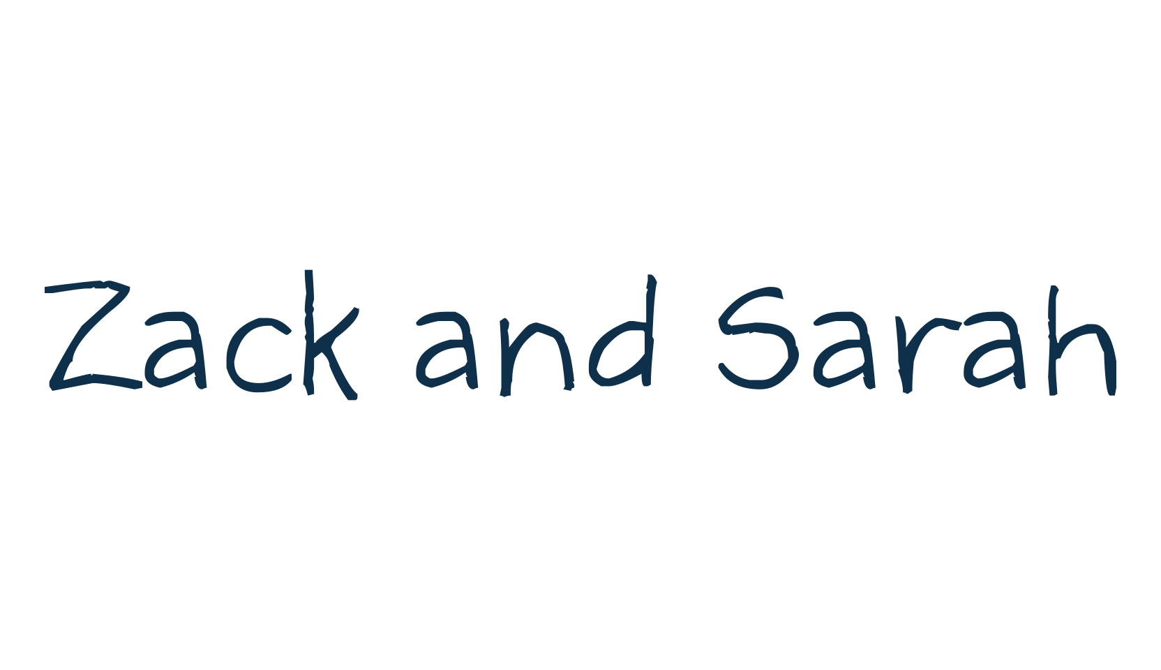 Zack and Sarah, handwriting font preview