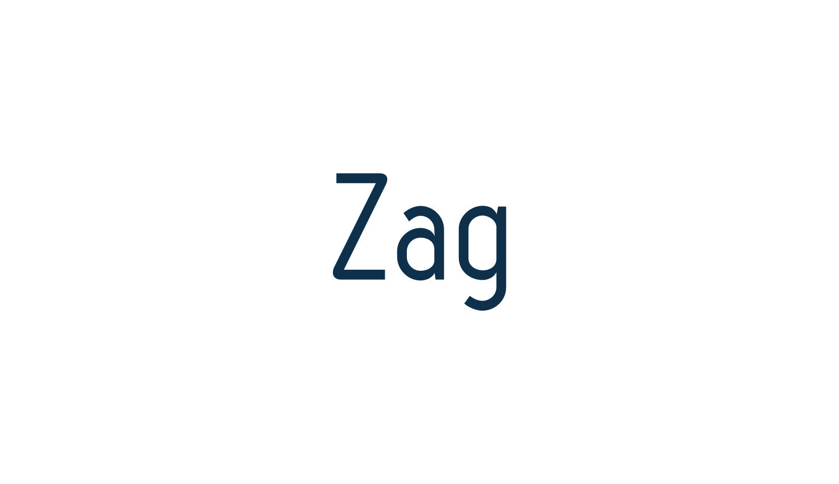 Zag, basic sans serif font preview