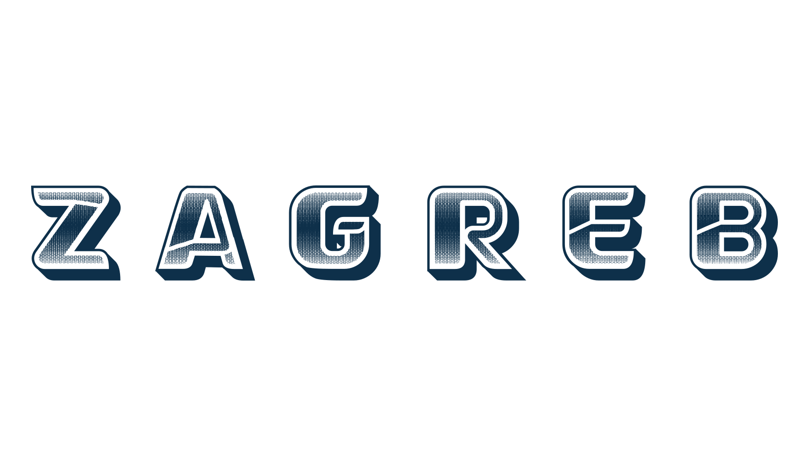 Zagreb, fancy various decorative font preview