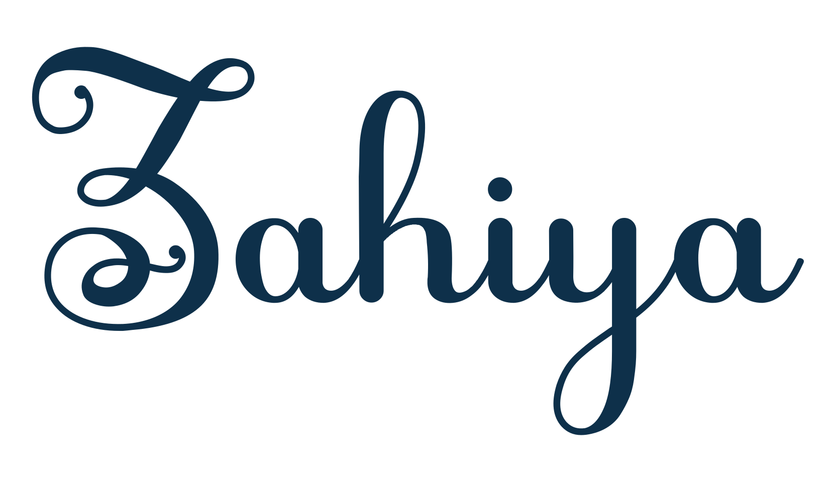 Zahiya, calligraphy font preview