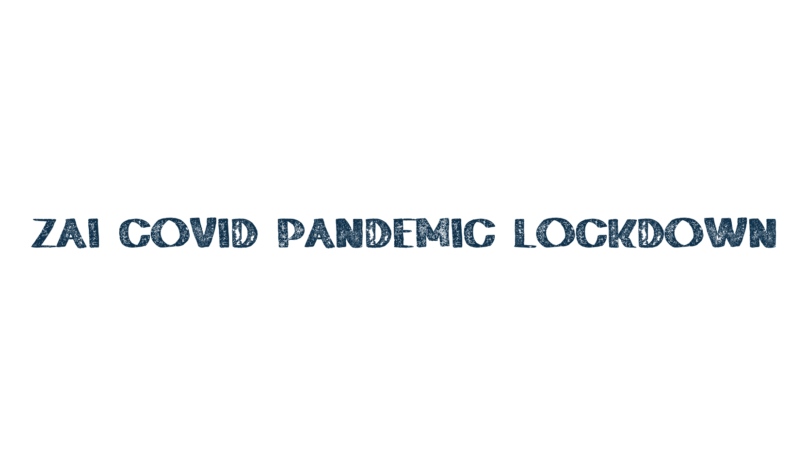zai Covid Pandemic Lockdown, fancy eroded decorative font preview