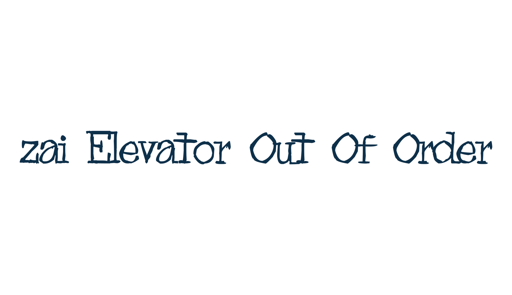 zai Elevator Out Of Order, fancy various decorative font preview
