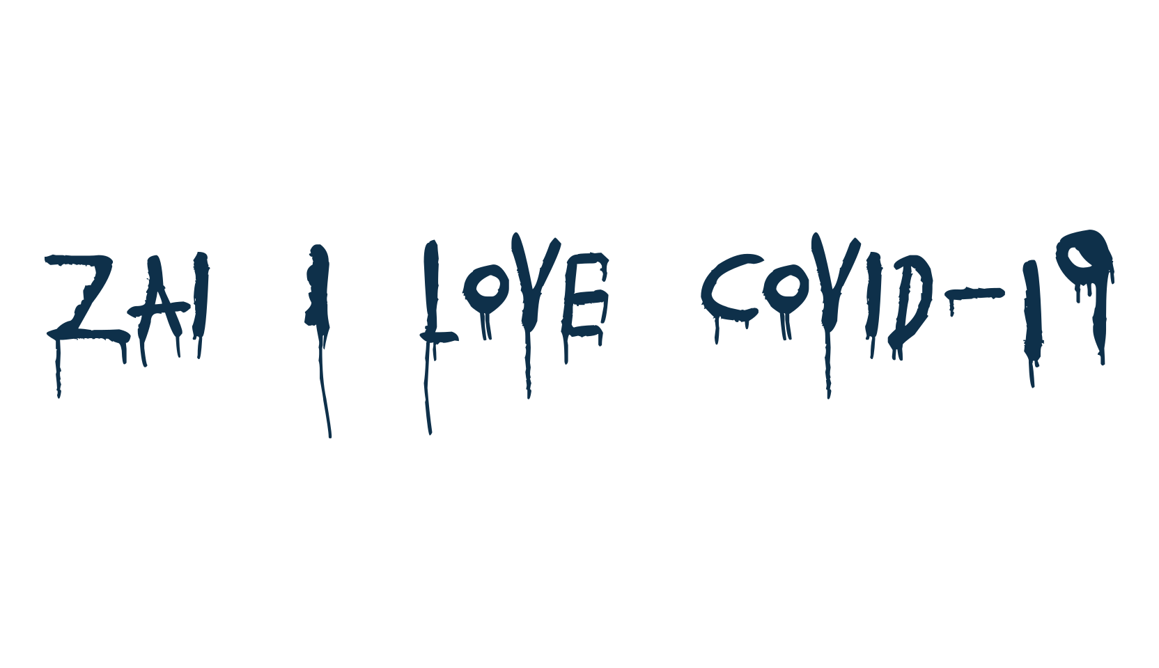 zai I love Covid-19, halloween font preview