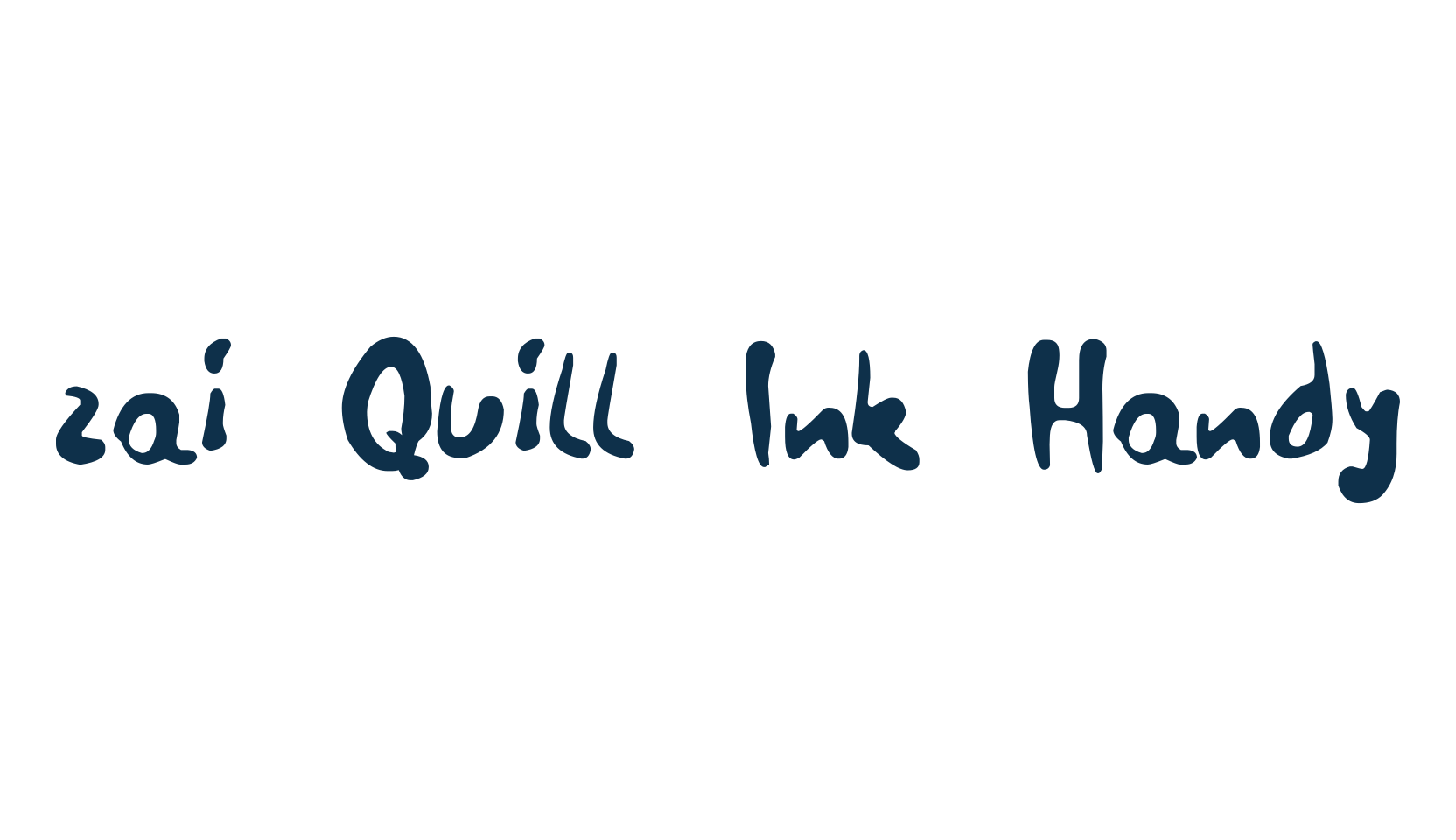 zai Quill Ink Handy, script handwritten fancy decorative calligraphy font preview
