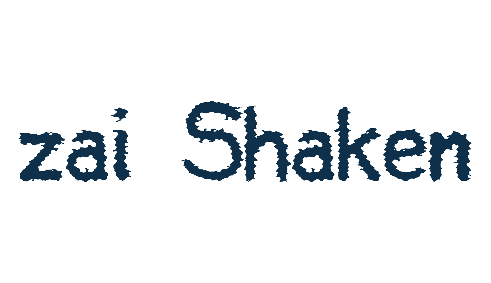 zai Shaken, fancy distorted decorative font preview
