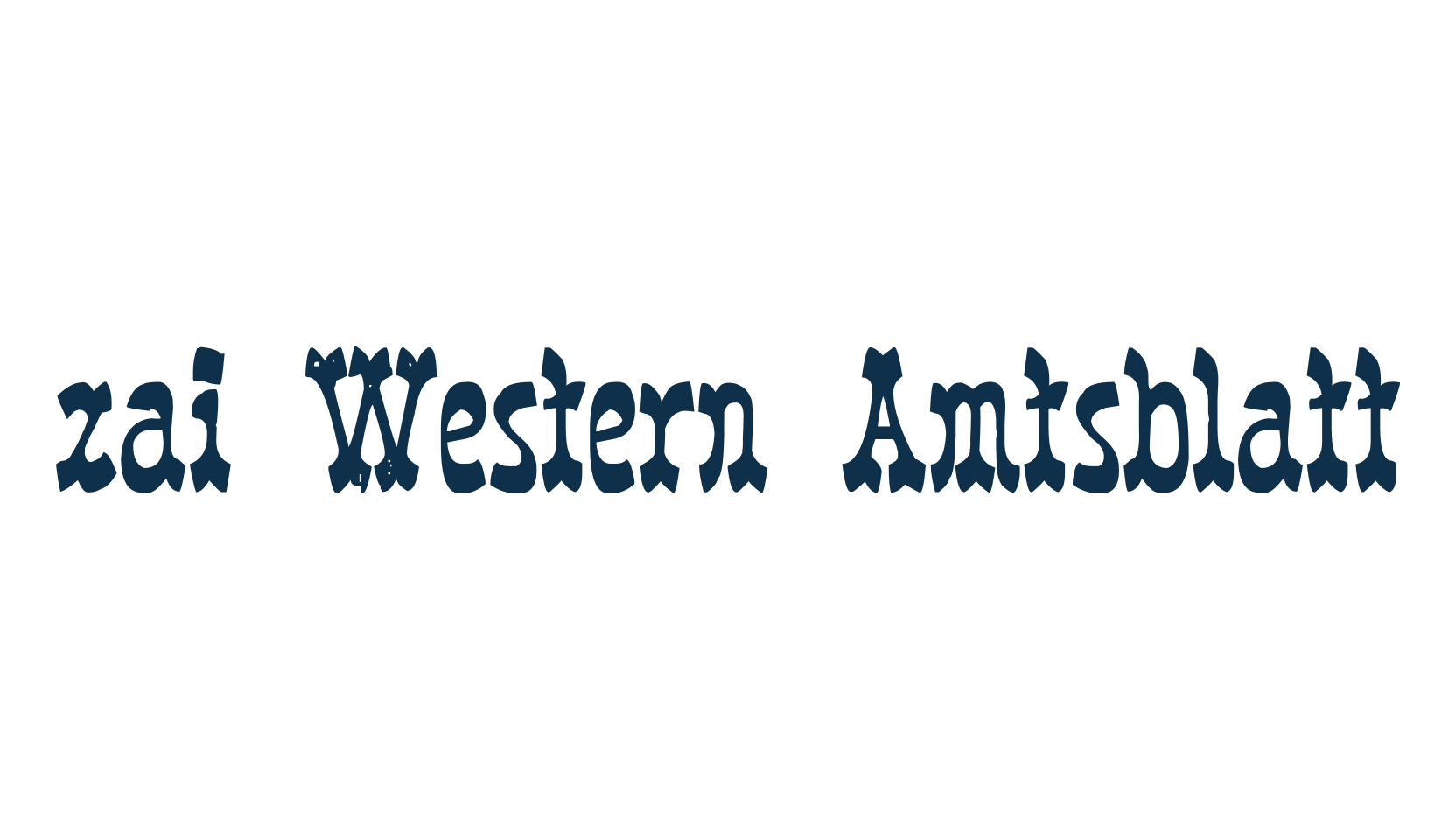 zai Western Amtsblatt, fancy western decorative font preview