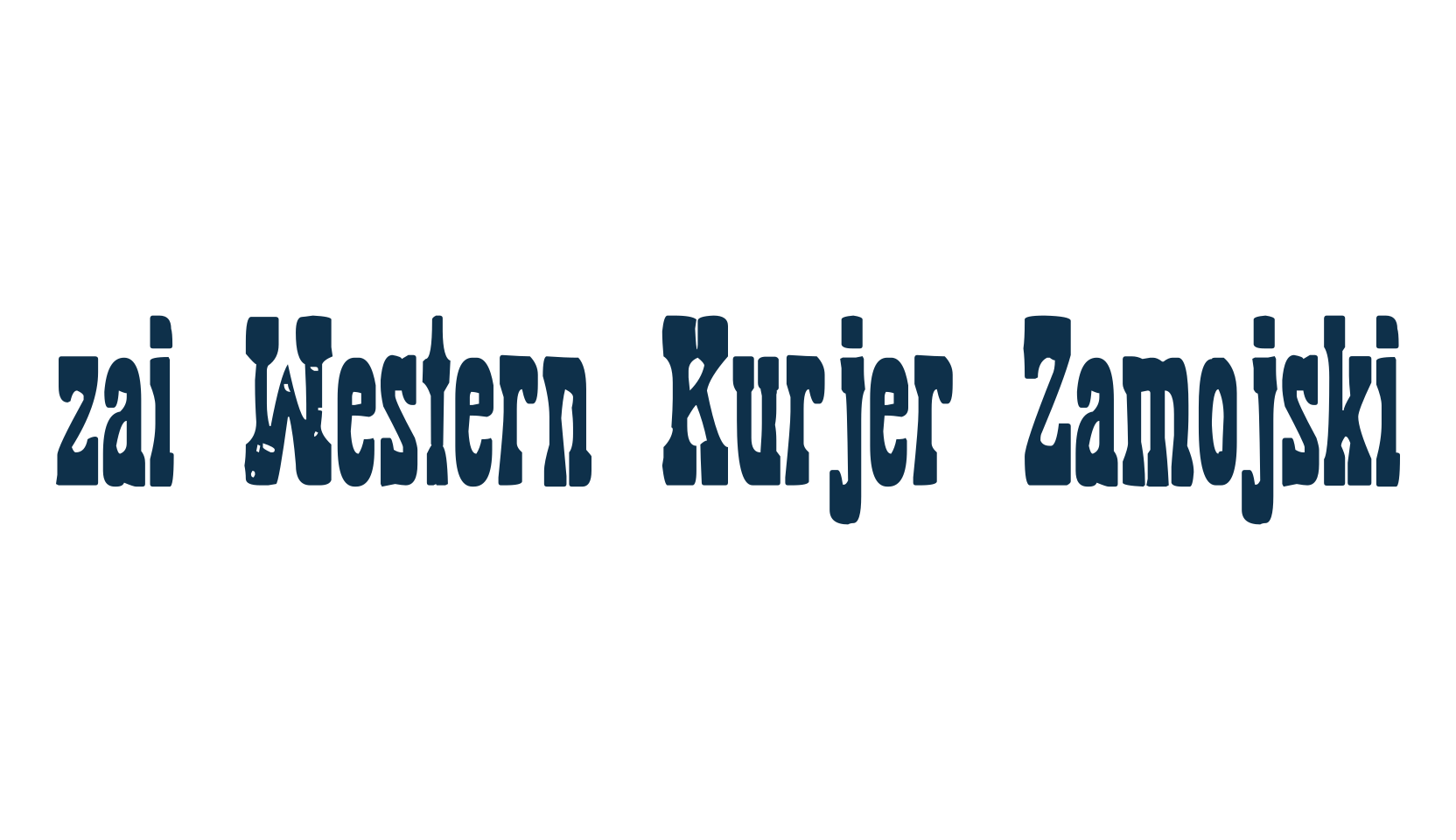 zai Western Kurjer Zamojski, fancy western decorative font preview