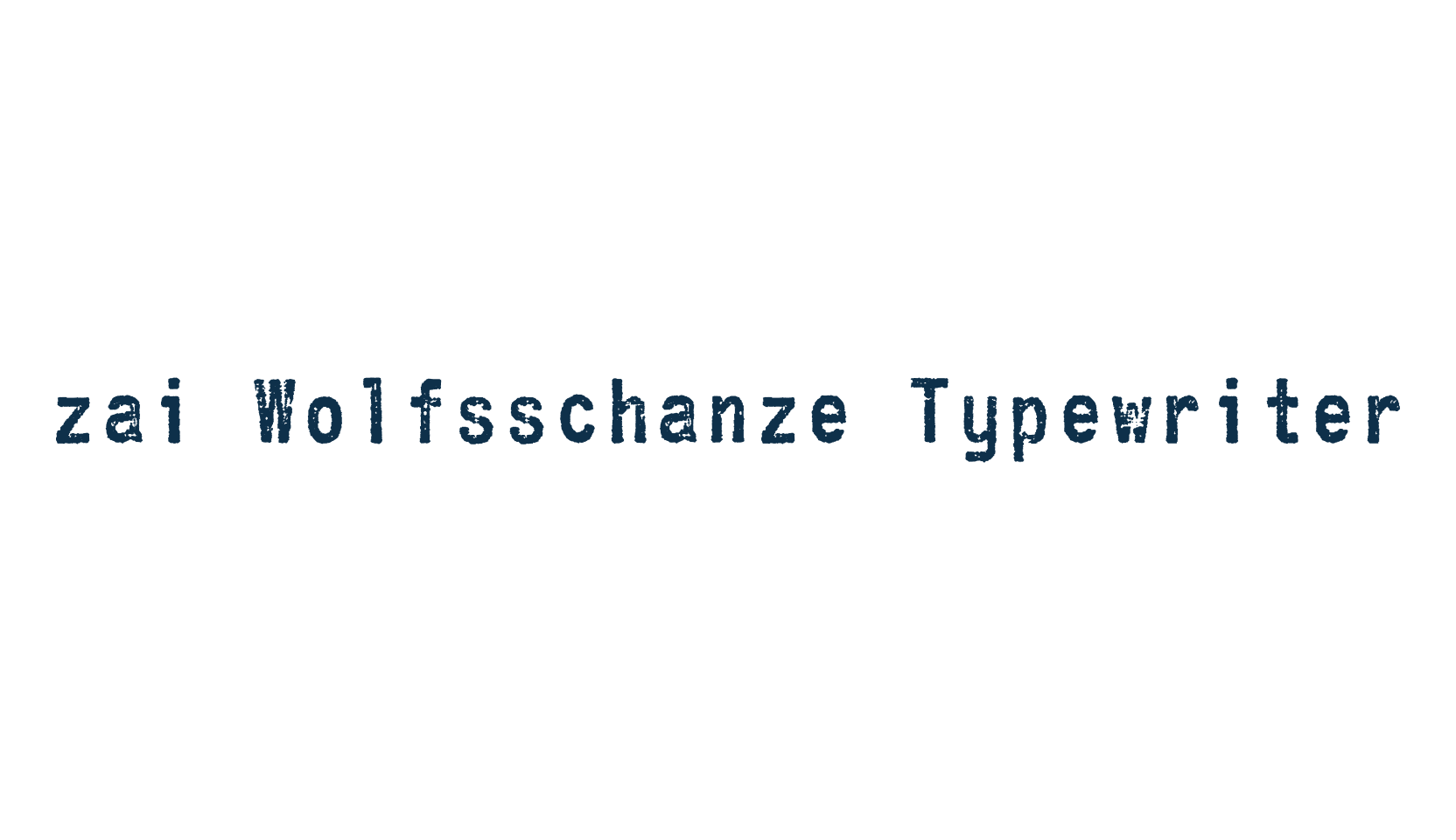 zai Wolfsschanze Typewriter, typewriter font preview