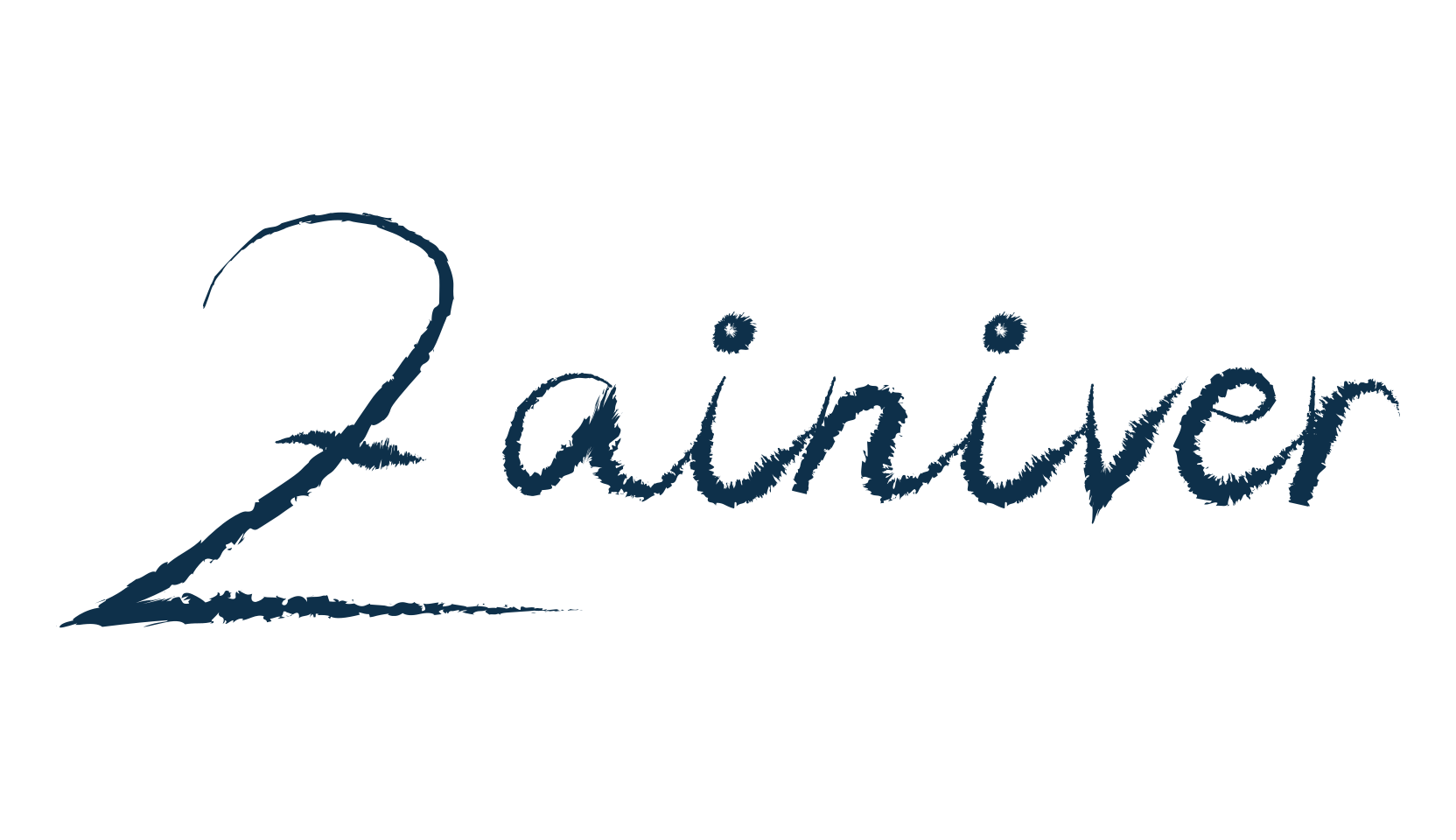 Zainiver, script brush fancy decorative calligraphy font preview