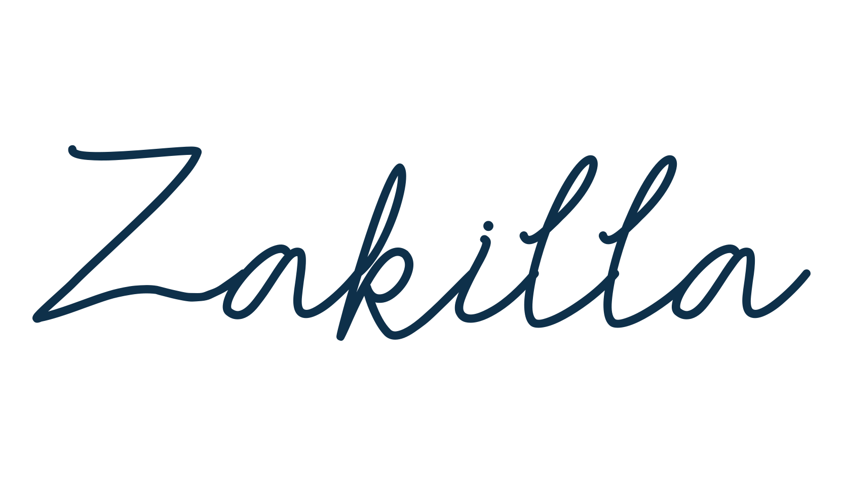 Zakilla, script handwritten fancy decorative calligraphy font preview