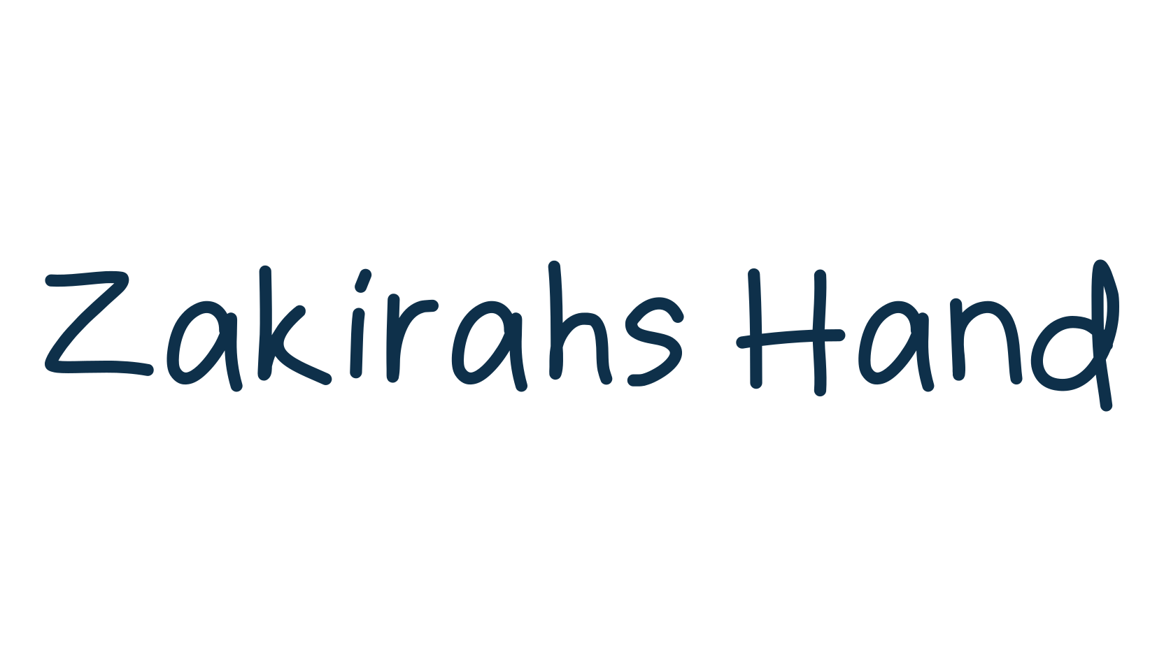 Zakirahs Hand, handwriting font preview