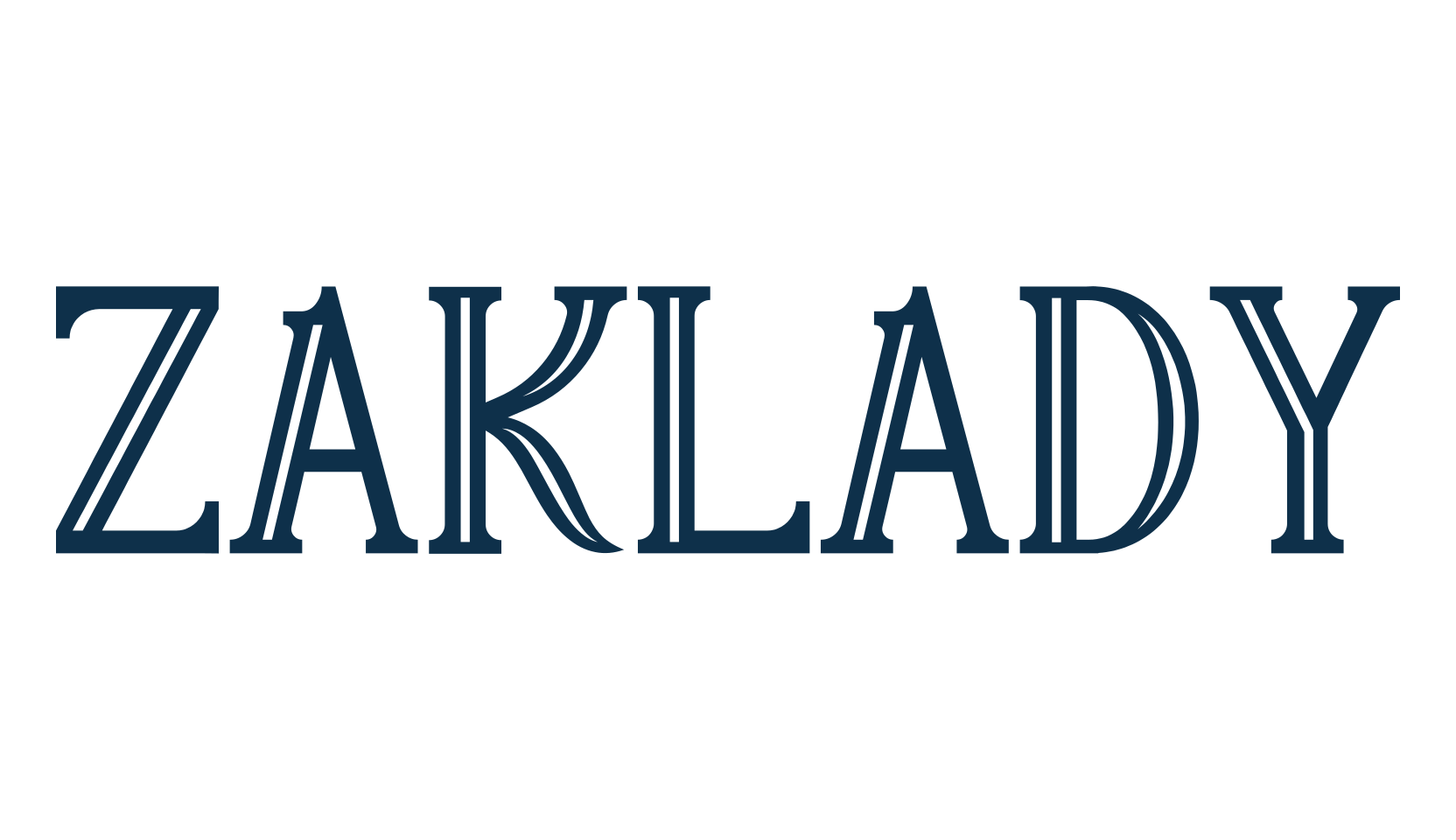 Zaklady, retro font preview
