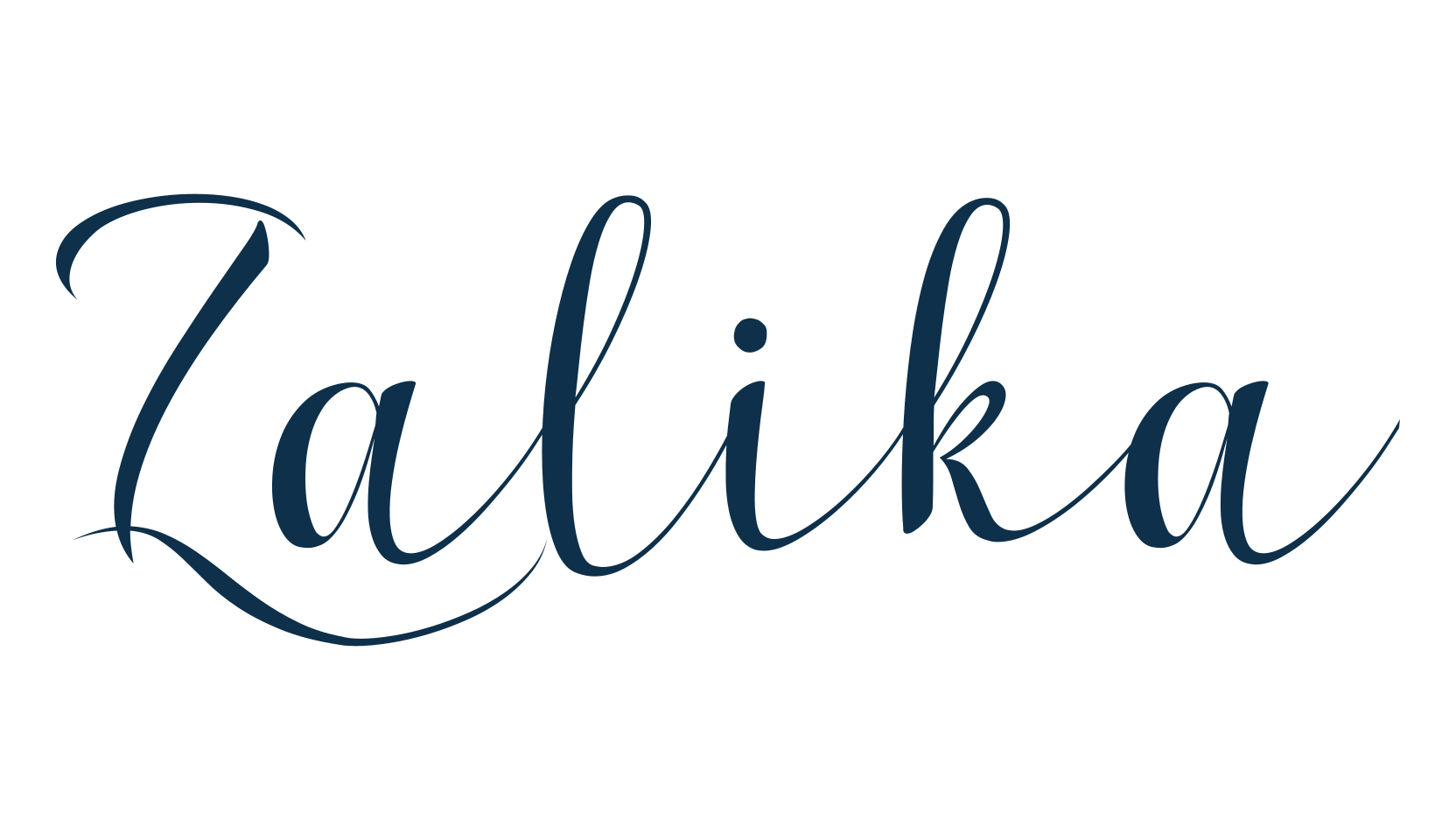 Zalika, script calligraphy fancy decorative font preview