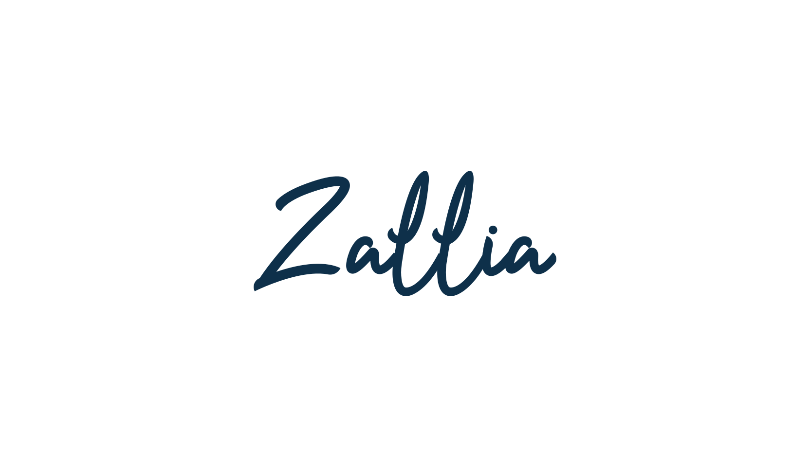 Zallia, handwriting font preview