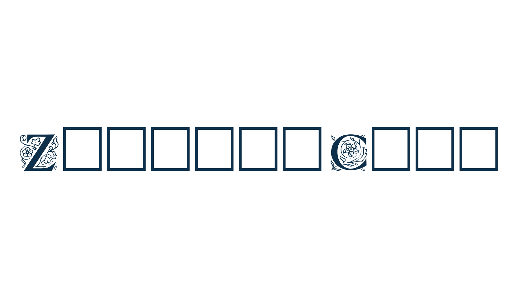 Zallman Caps, fancy initials decorative font preview