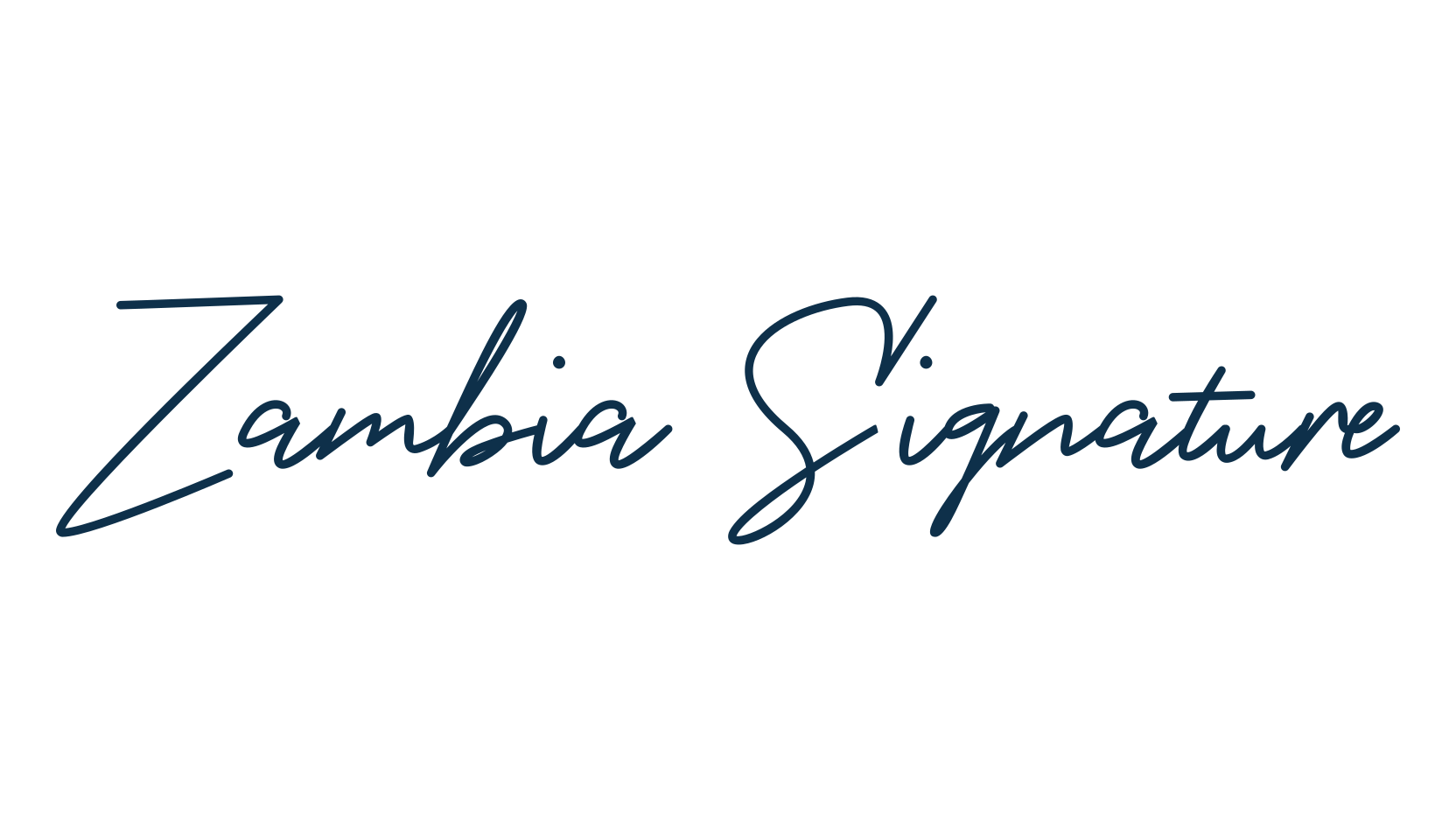 Zambia Signature, handwriting font preview