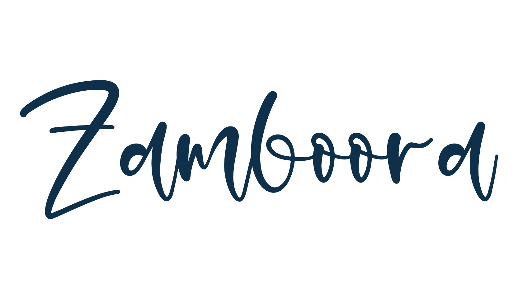 Zamboora, handwriting font preview