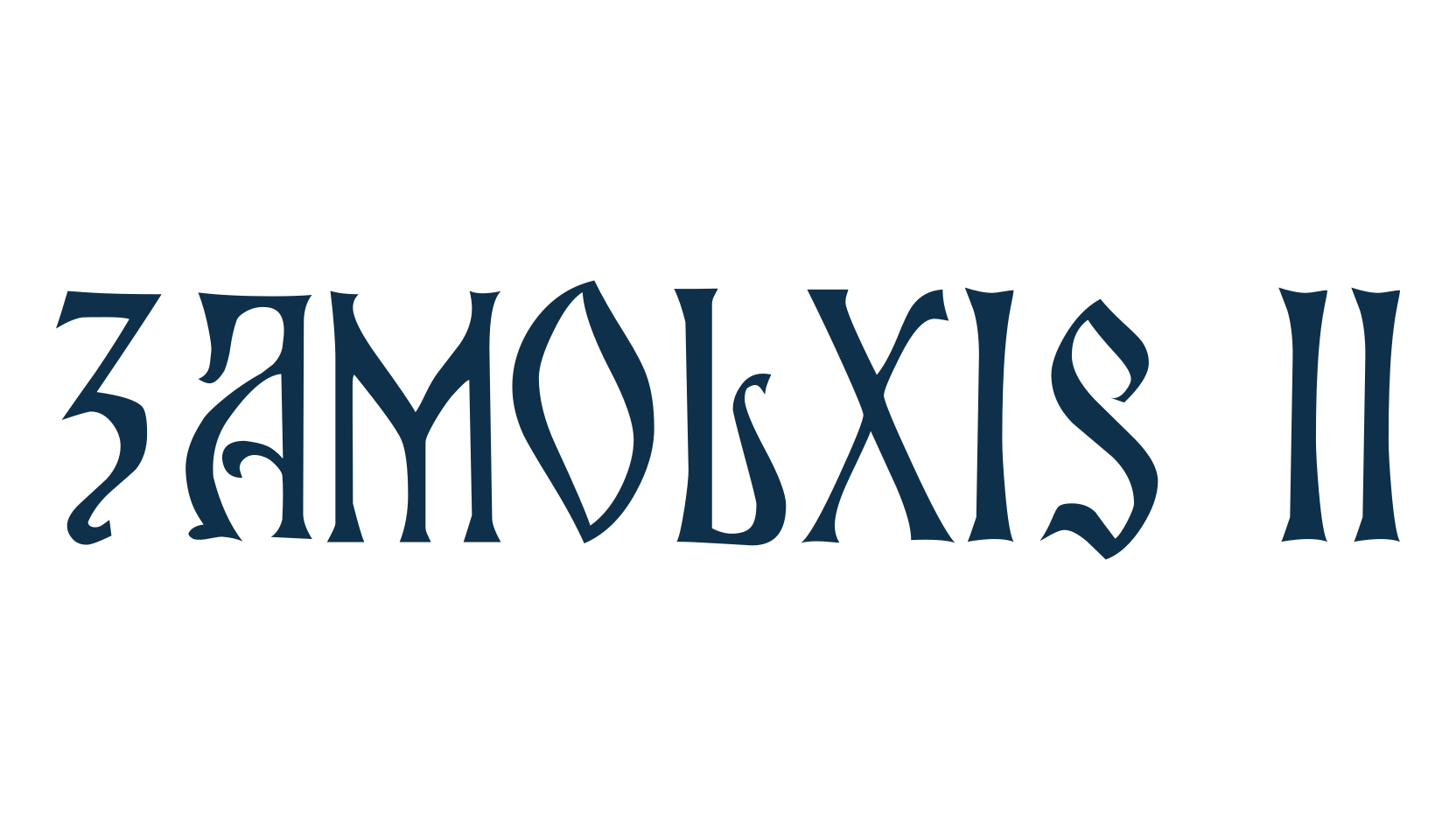 Zamolxis II, various font preview