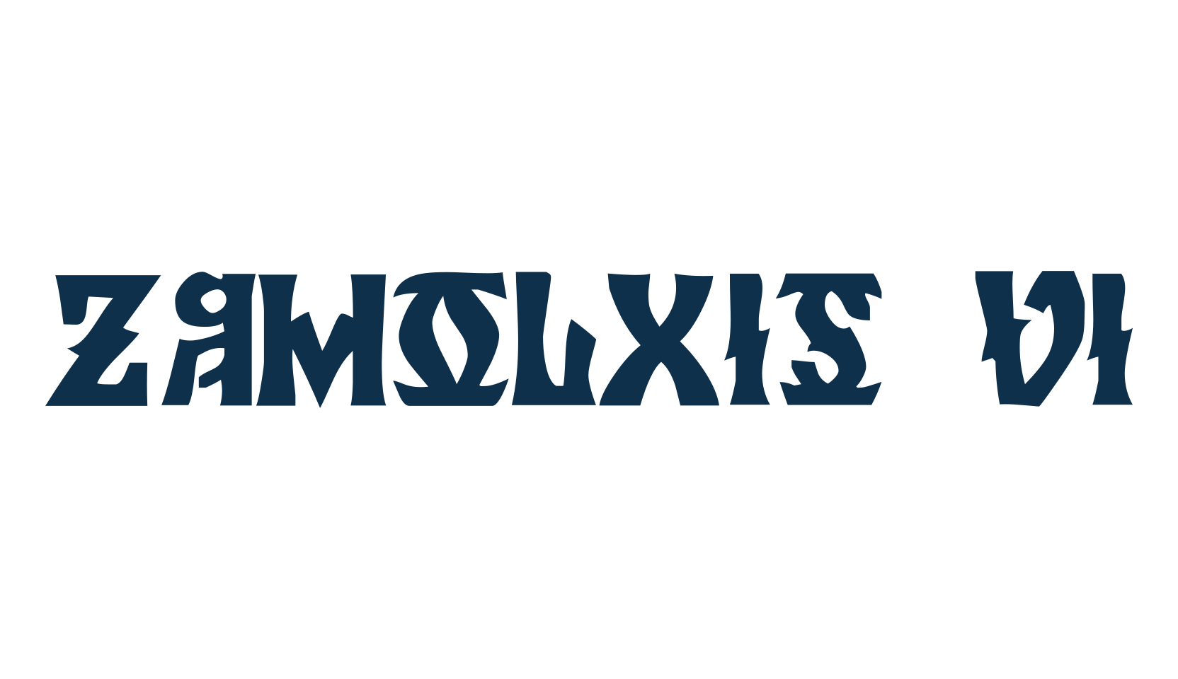 Zamolxis VI, various font preview