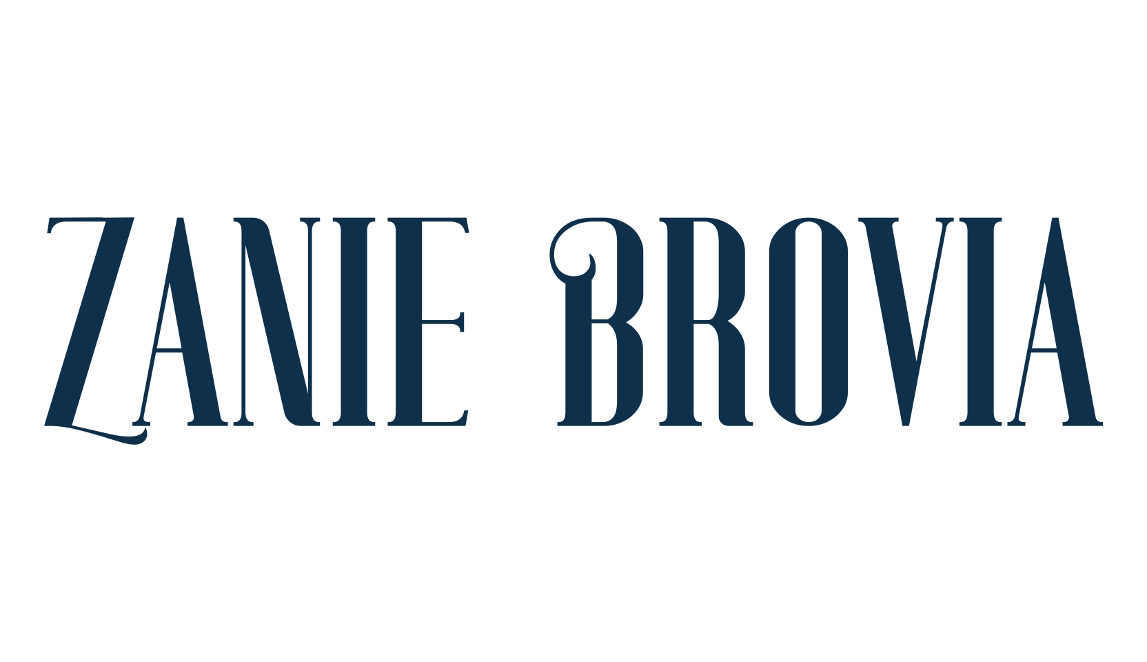 Zanie Brovia, fancy retro decorative font preview