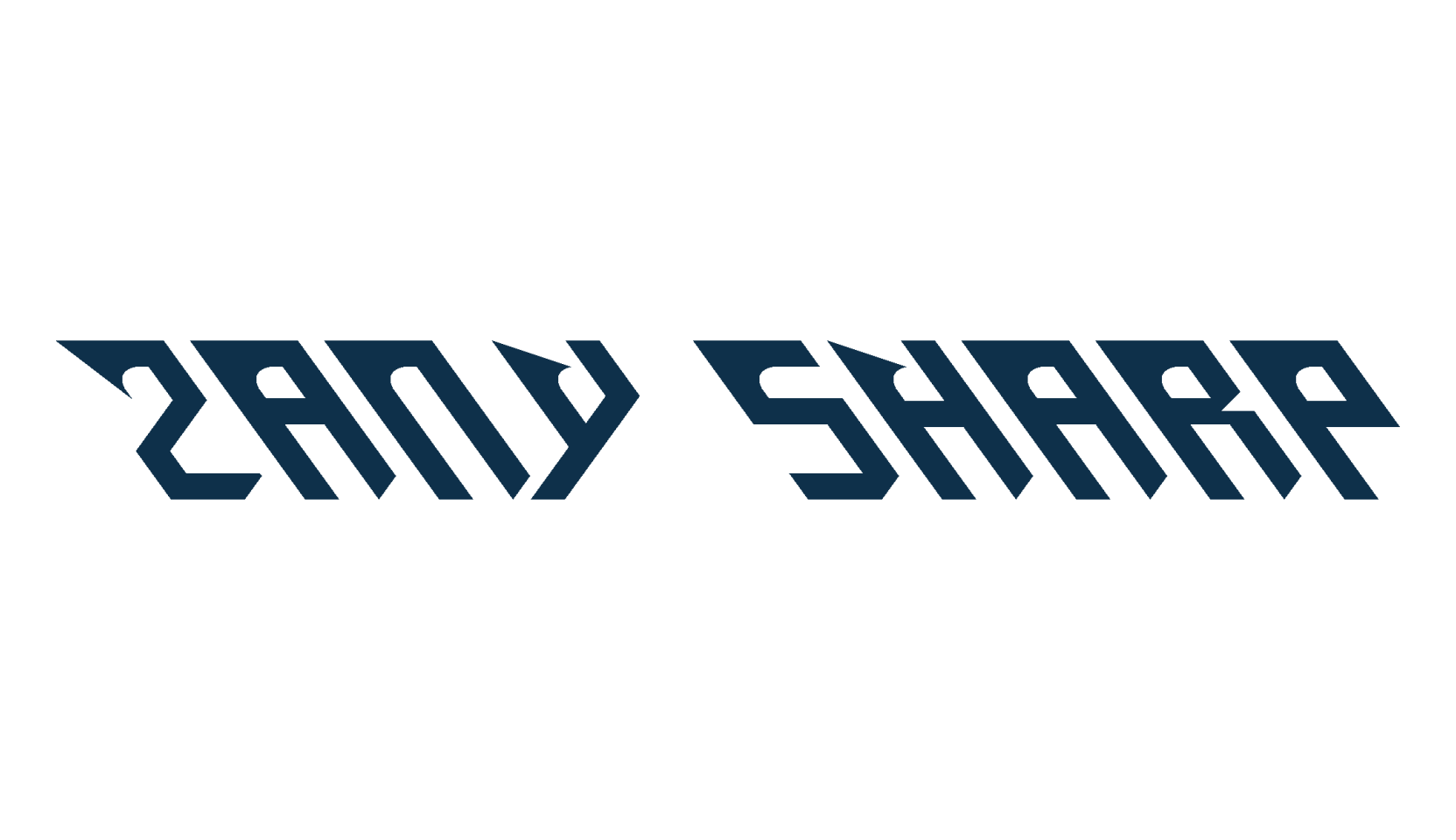 Zany Sharp, fancy various techno sci-fi font preview