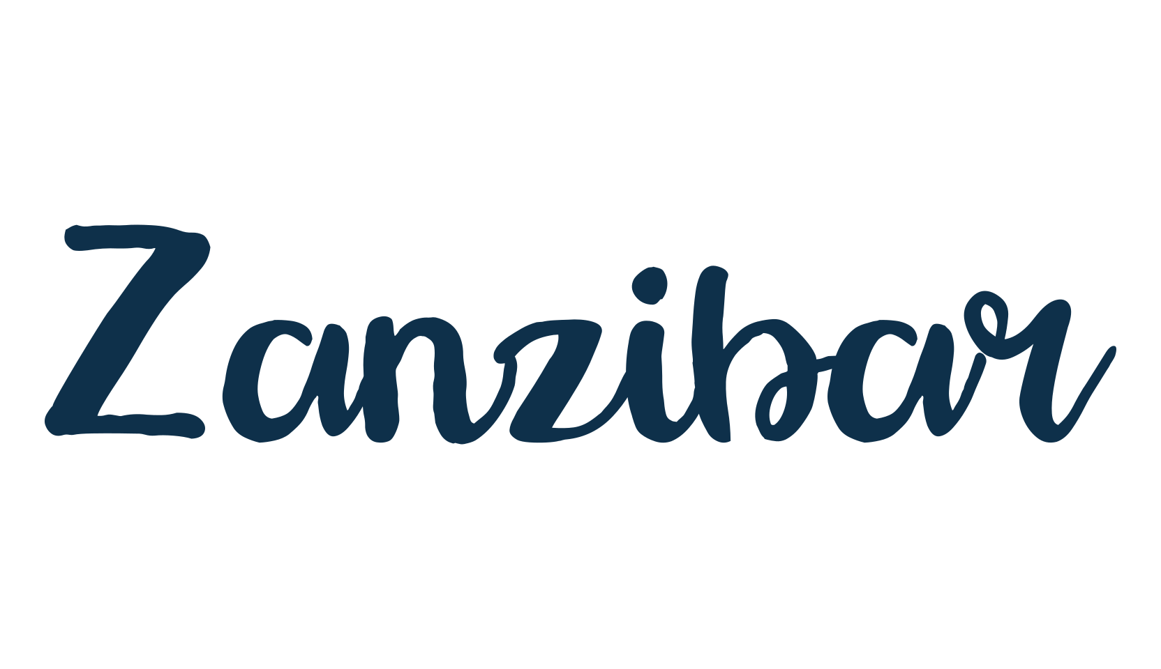 Zanzibar, handwriting font preview