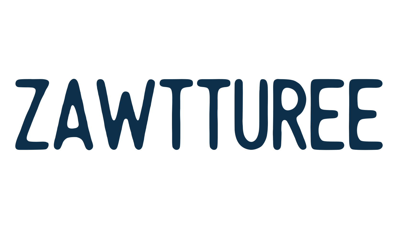 Zawtturee, eroded font preview