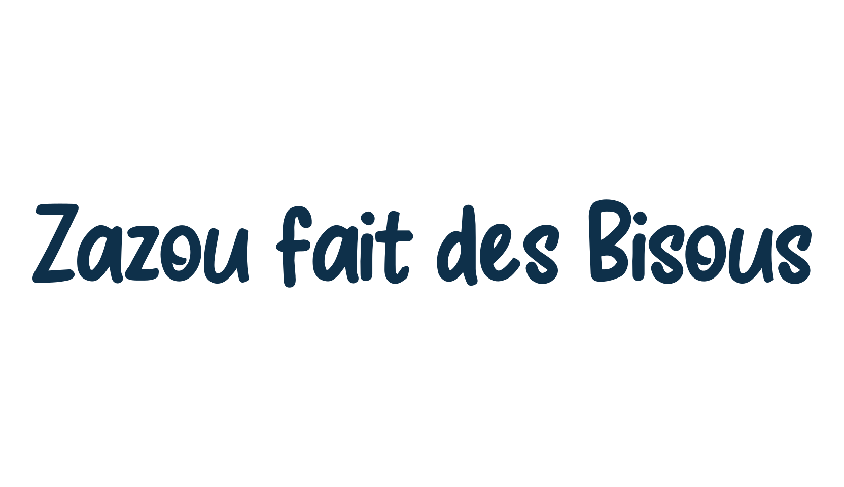 Zazou fait des Bisous, script handwritten fancy decorative calligraphy font preview