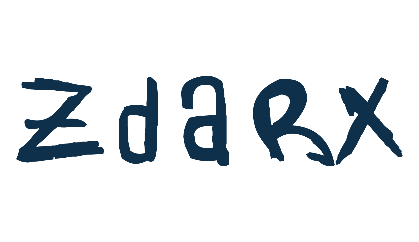 Zdarx, script trash fancy decorative calligraphy font preview