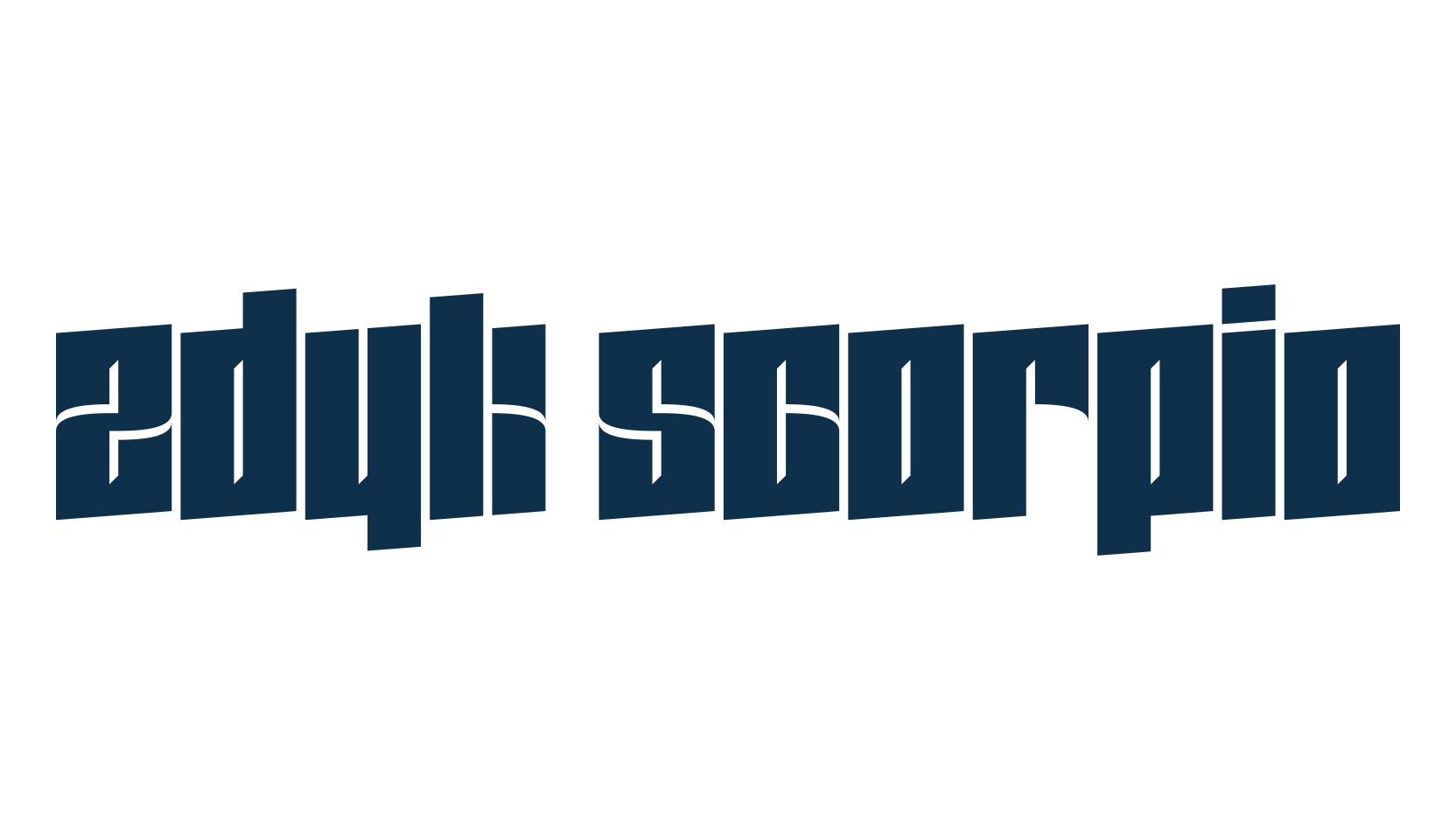 Zdyk Scorpio, fancy various decorative font preview