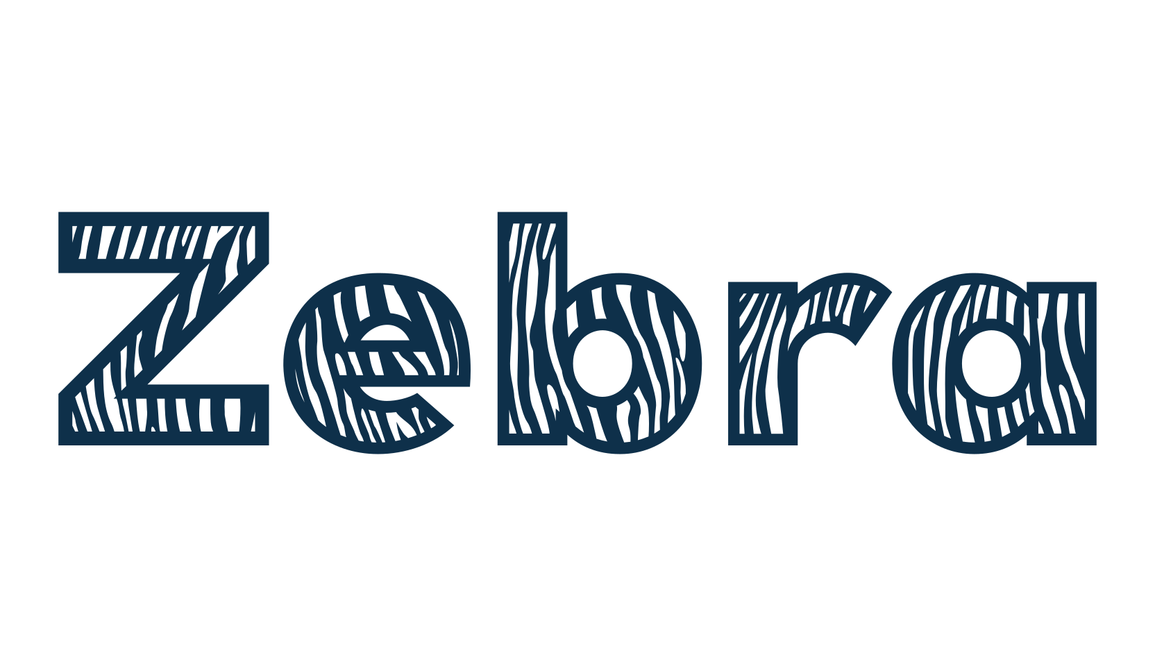 Zebra (zebra-2), decorative font preview