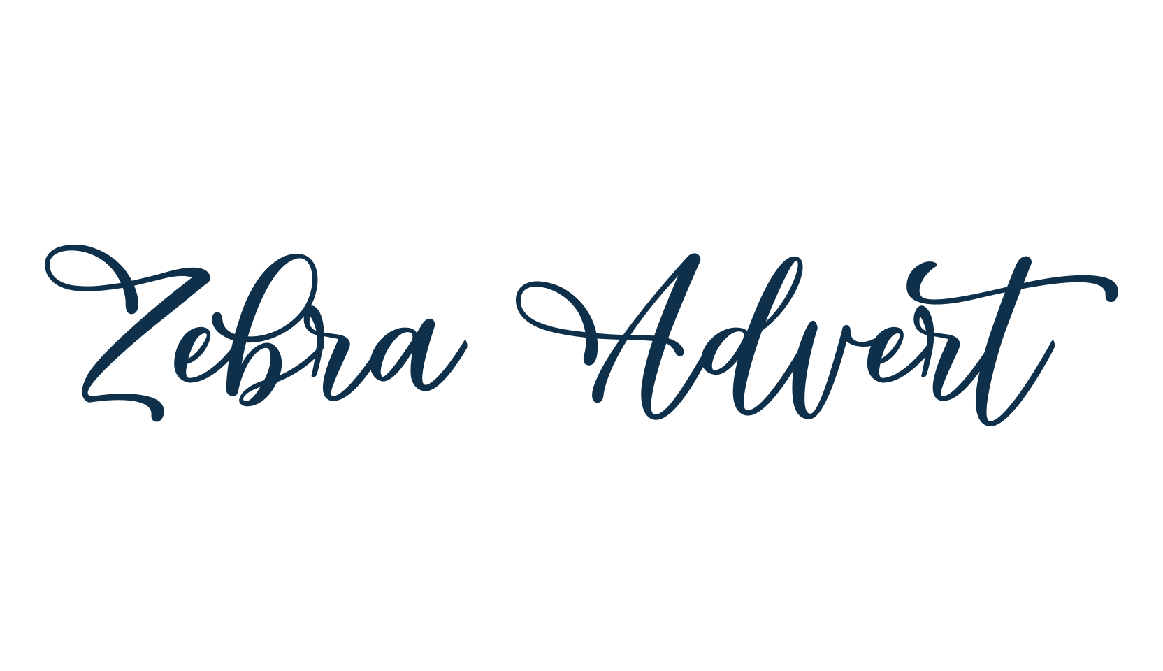 Zebra Advert, script calligraphy fancy decorative font preview
