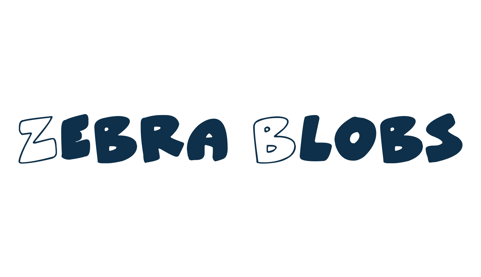 Zebra Blobs, fancy cartoon decorative font preview