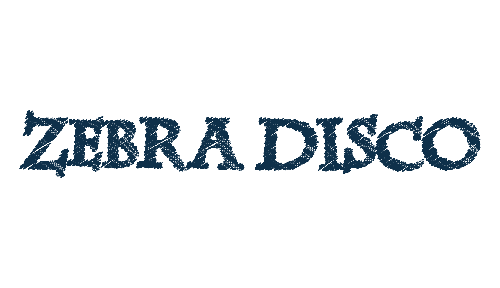 Zebra Disco, distorted font preview