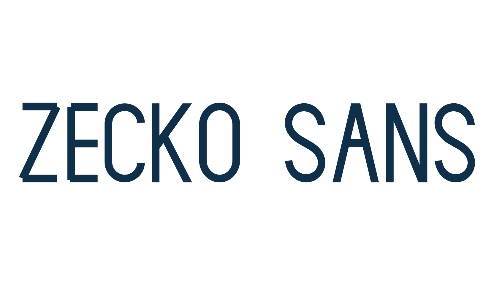 Zecko Sans, fancy various basic font preview