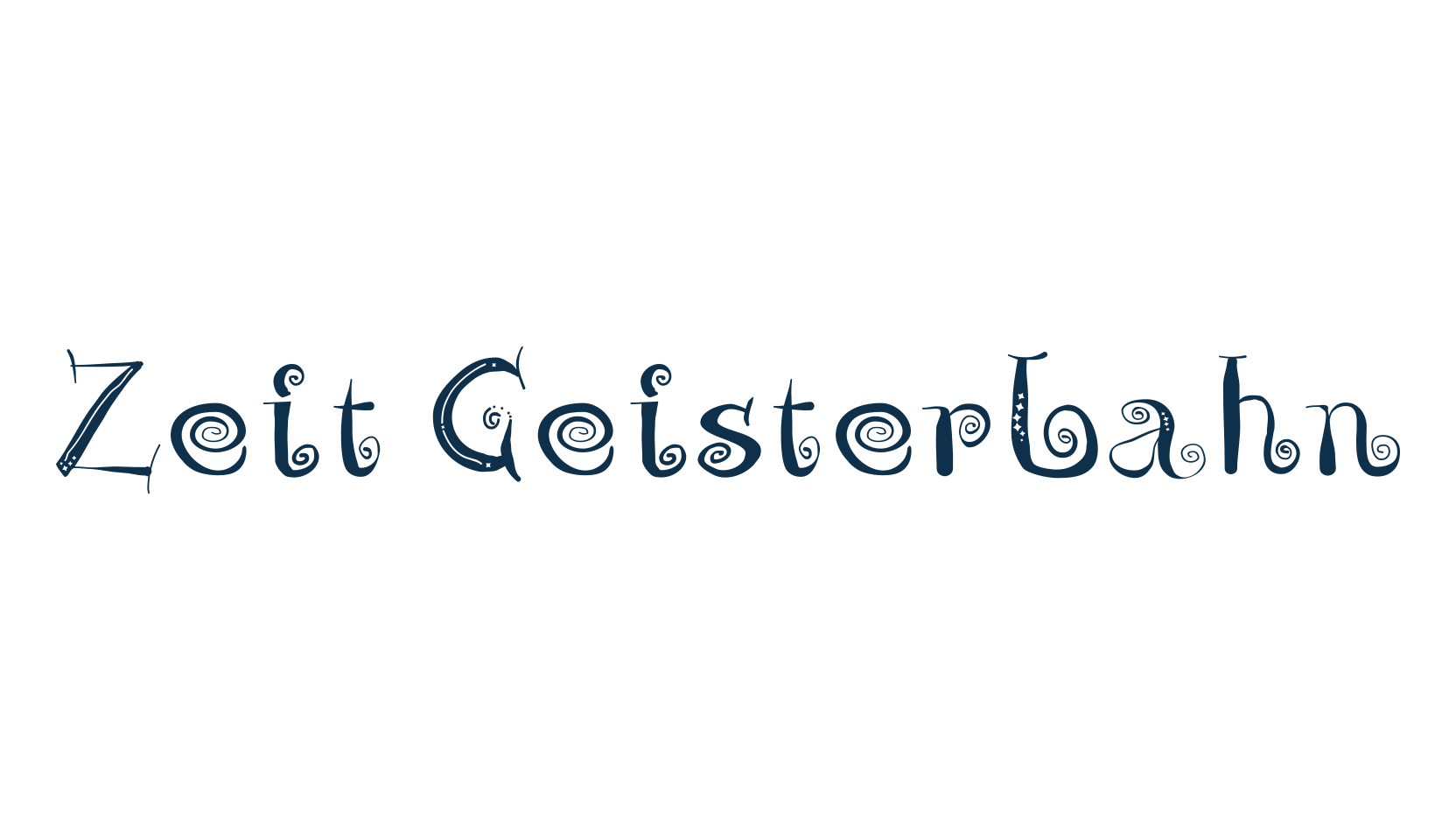 Zeit Geisterbahn, curly font preview