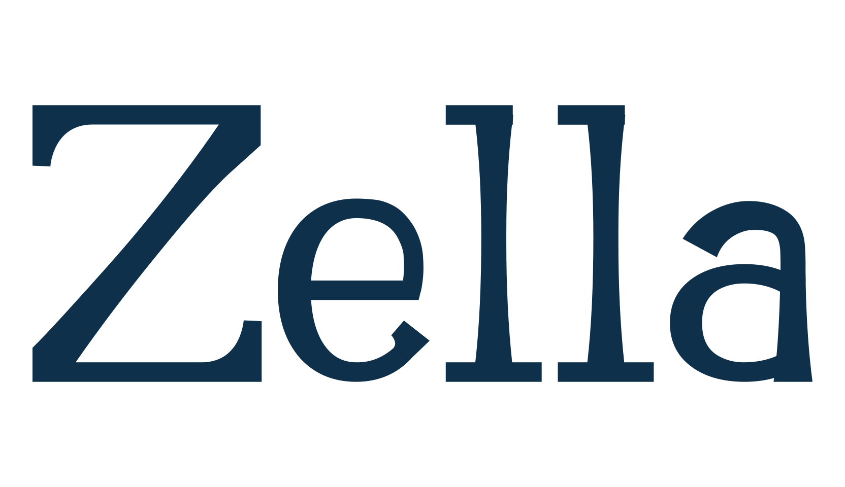 Zella, basic serif font preview