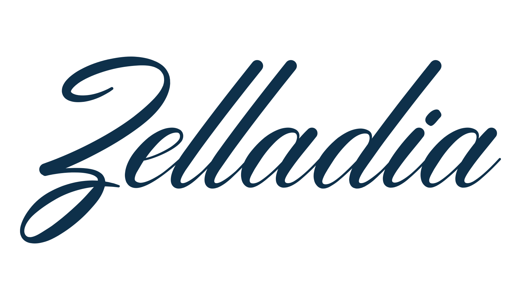 Zelladia, calligraphy font preview