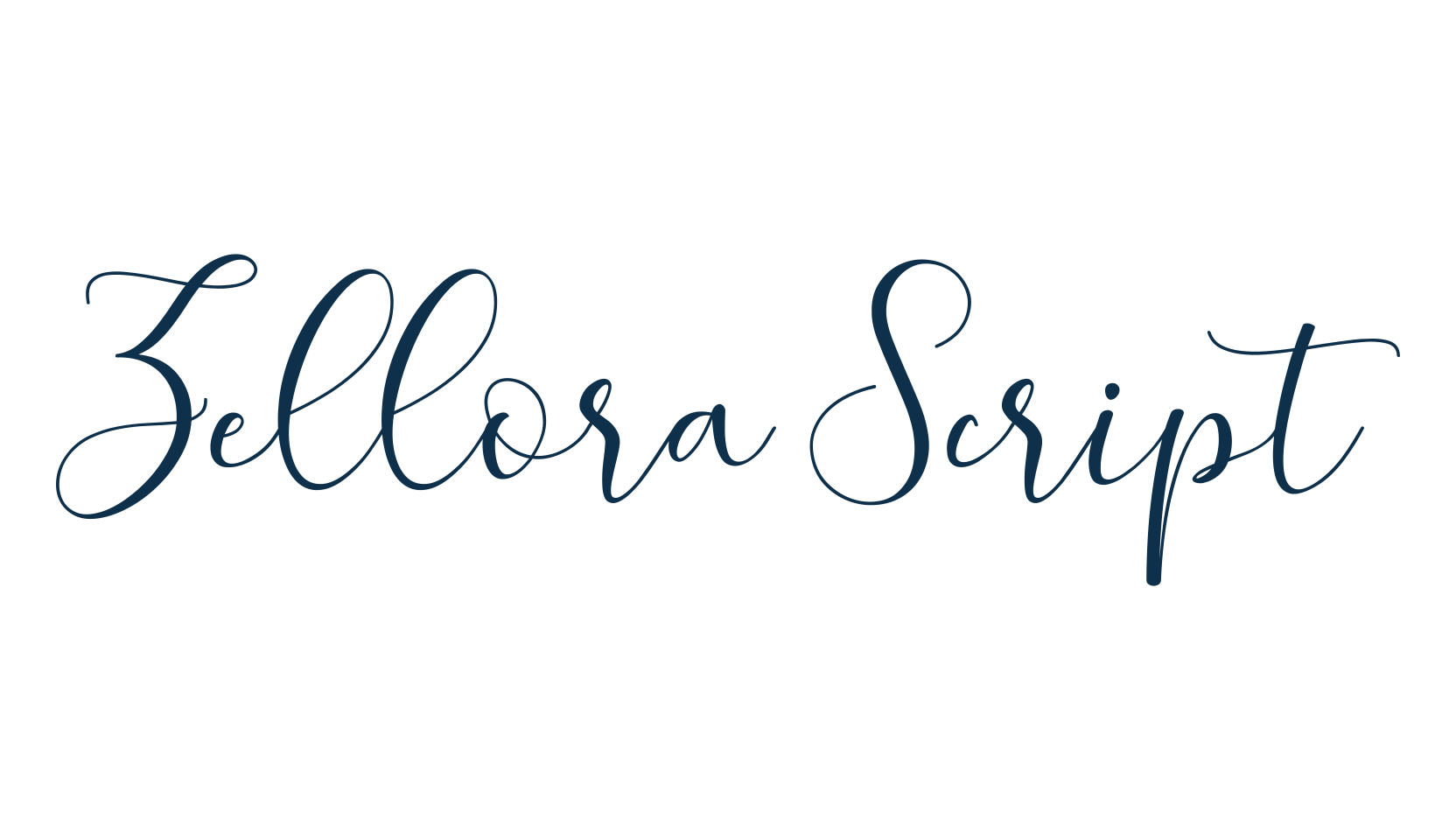 Zellora Script, script calligraphy fancy decorative font preview