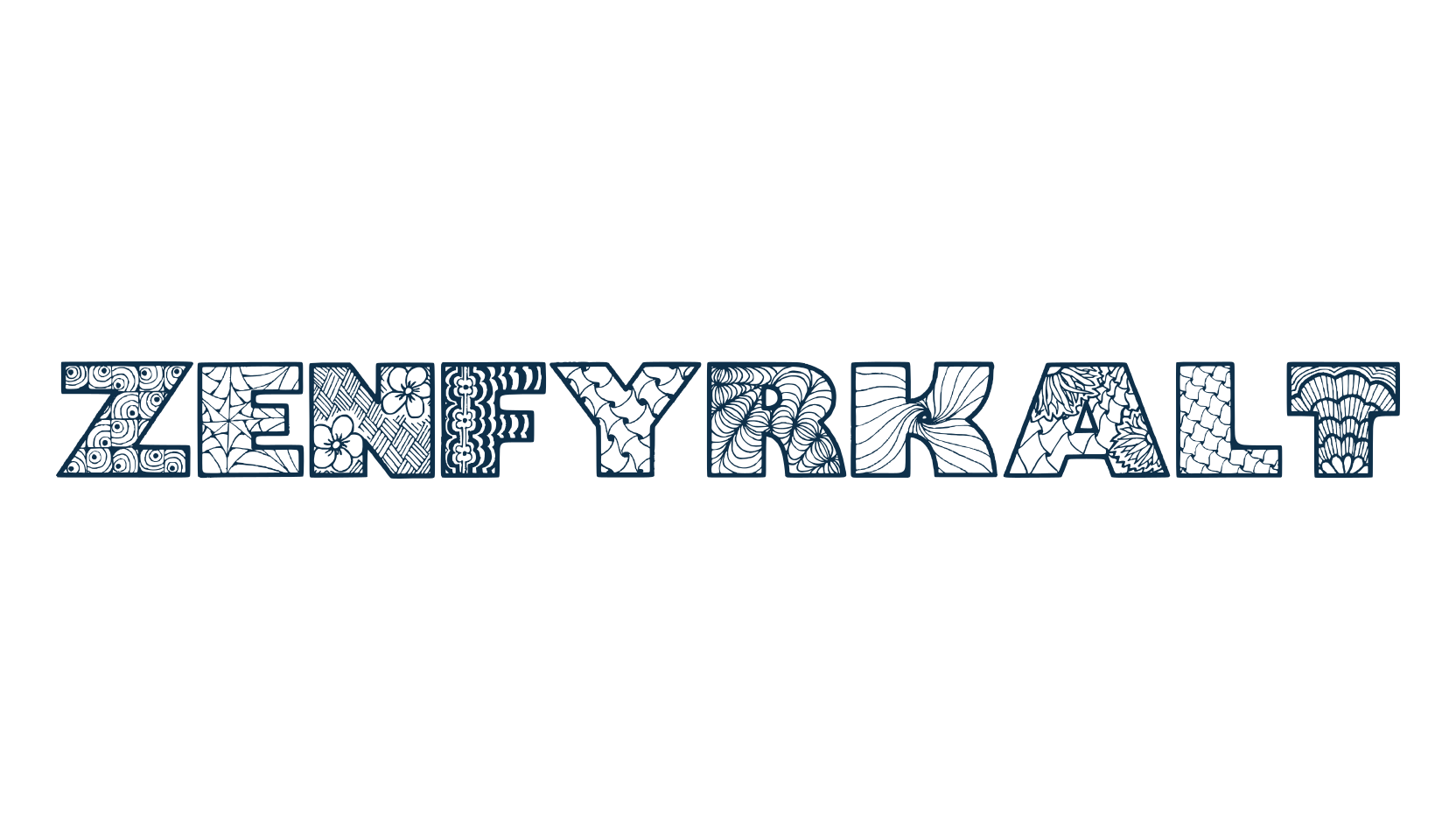 Zenfyrkalt, decorative font preview